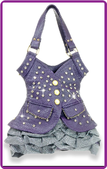 Purple Vest Design Tall Handbag Purple Vest Design Tall Handbag