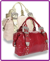 Rhinestone Buckle Snakeskin Satchel Handbag Rhinestone Buckle Snakeskin Satchel Handbag