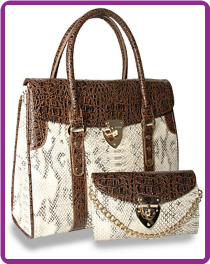 Snakeskin Embossed Classic Handbag Snakeskin Embossed Classic Handbag